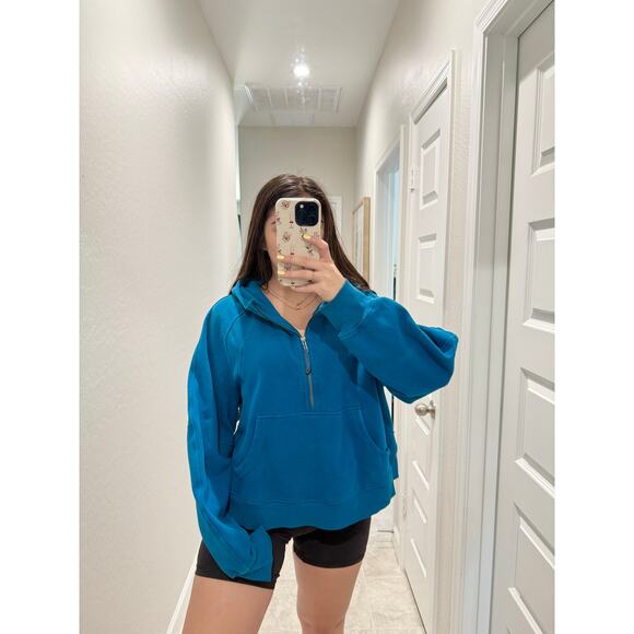 lululemon blue scuba hoodie 1/2 zip - size XL/XXL - Picture 1 of 5
